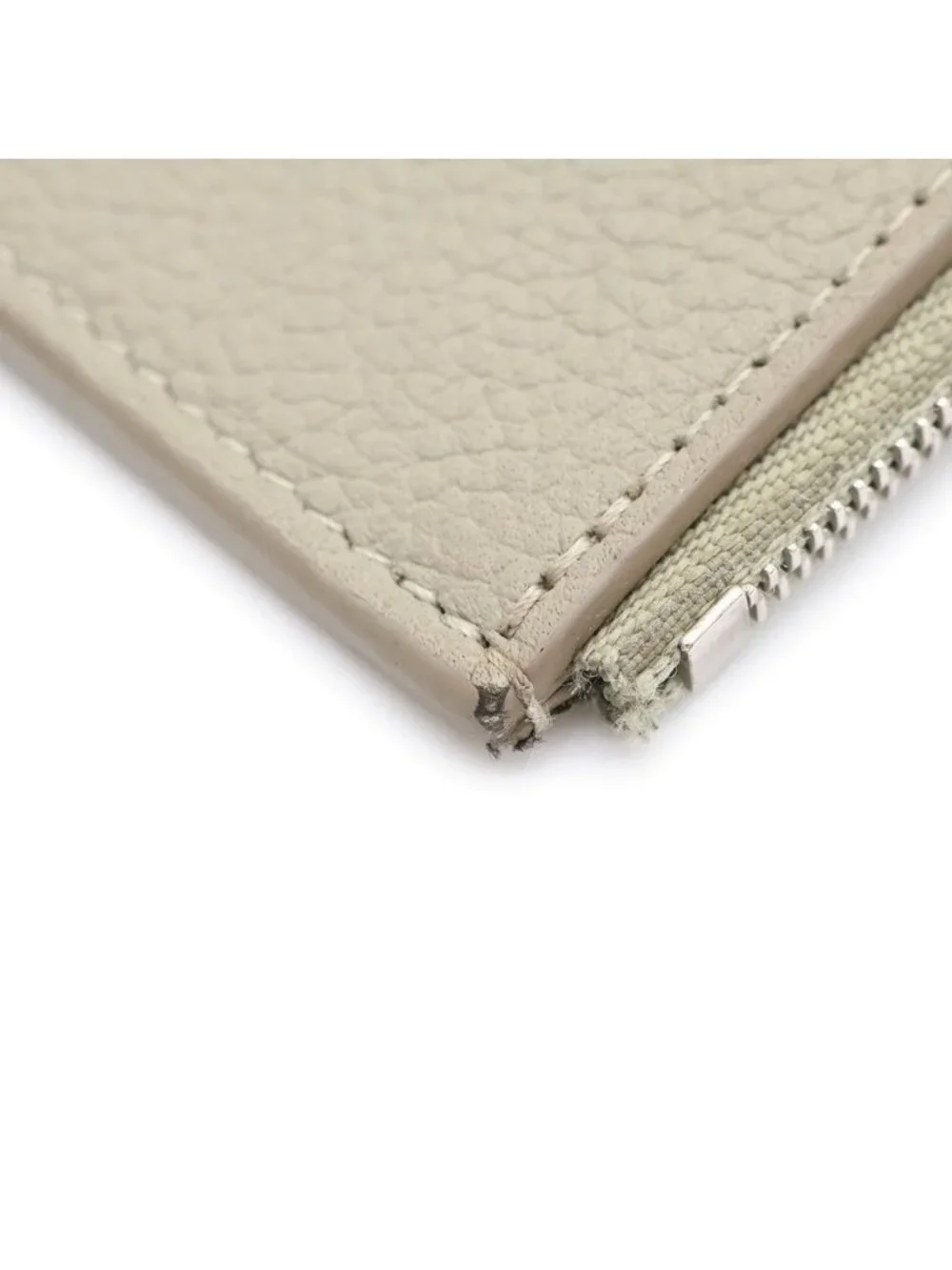 Louis Vuitton LV Aloe Gram Card Case Leather Mini Wallet Light Green Khaki Beige